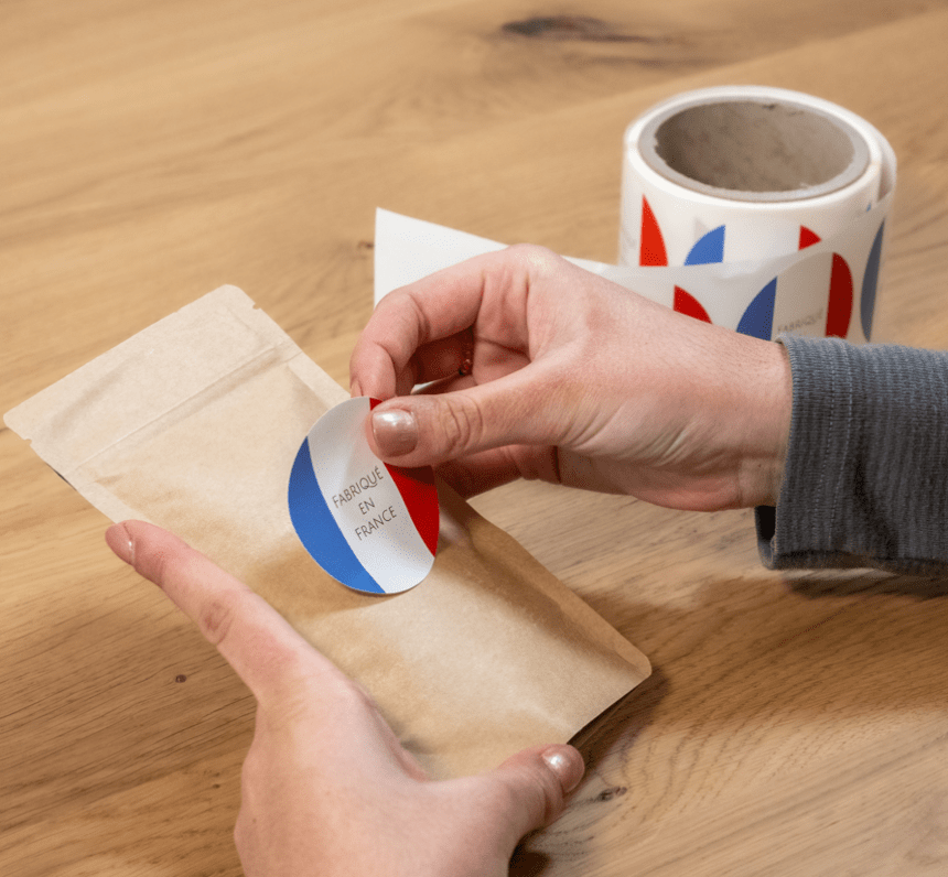 Rouleaux d'étiquettes personnalisées