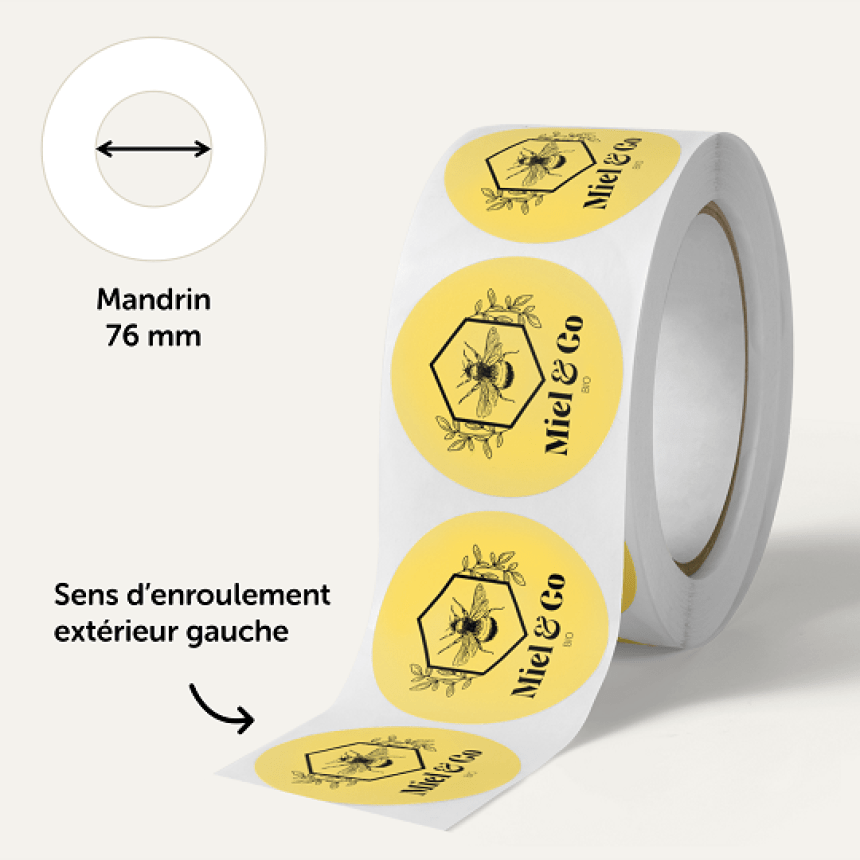 Etiquettes en rouleaux