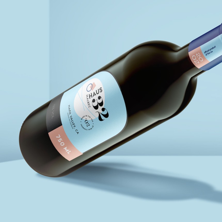 Étiquette bouteille de vin personnalisée - Kraft