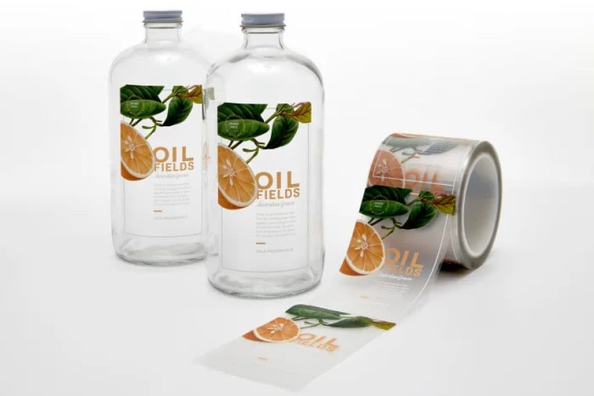 Etiquettes en rouleaux pour bouteilles