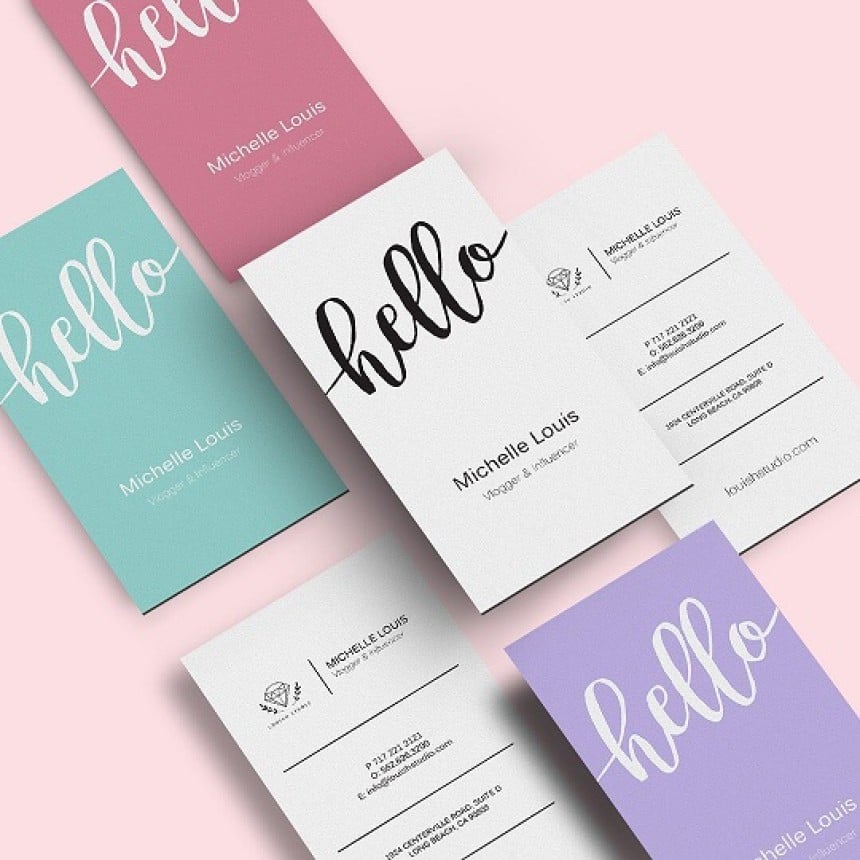 Designs colorés de cartes de visite personnalisées