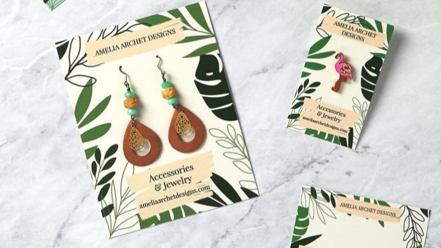 Cartes de présentation pour boucles d'oreille