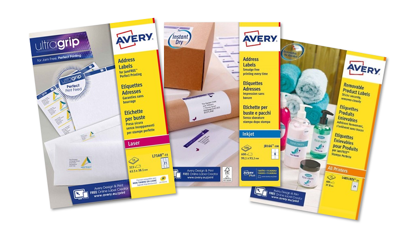 Packs jaunes Avery