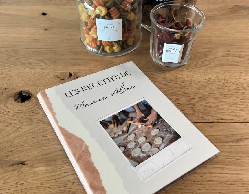 classeur personnalisé pour recettes de cuisine