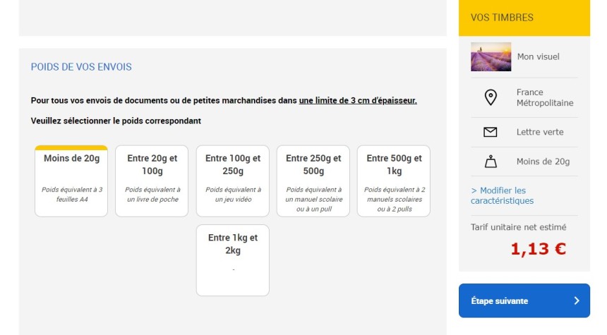Mon timbre en ligne