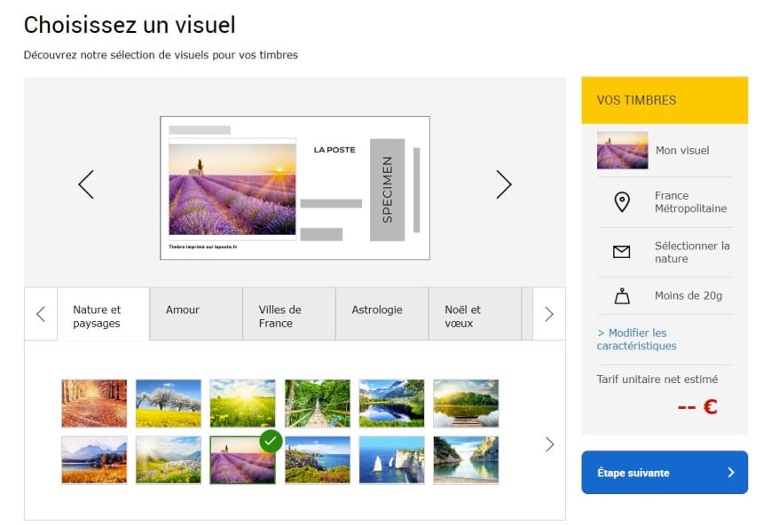 Choix du visuel du timbre