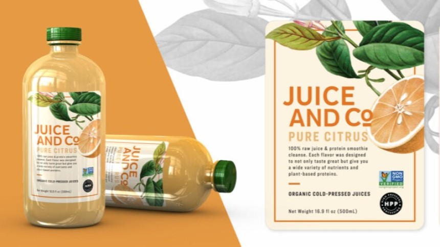 Etiquette produit personnalisée pour bouteille