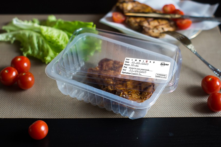 Etiquette pour plat temoin