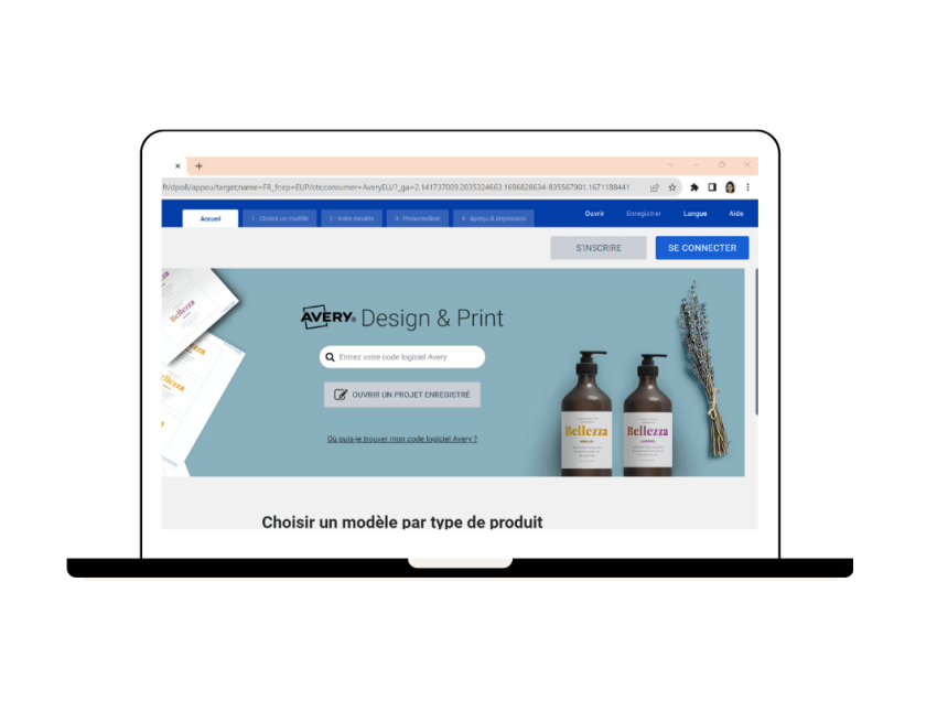 Créer un compte dans le logiciel Avery Design & Print