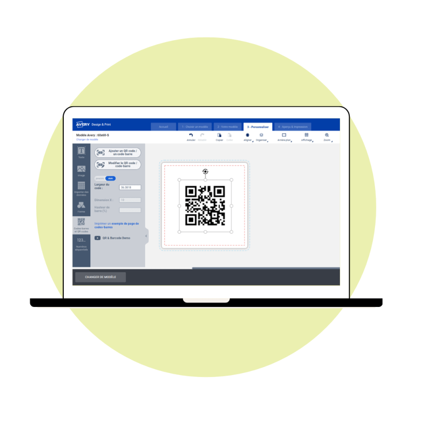Générateur de QR codes du logiciel Design & Print