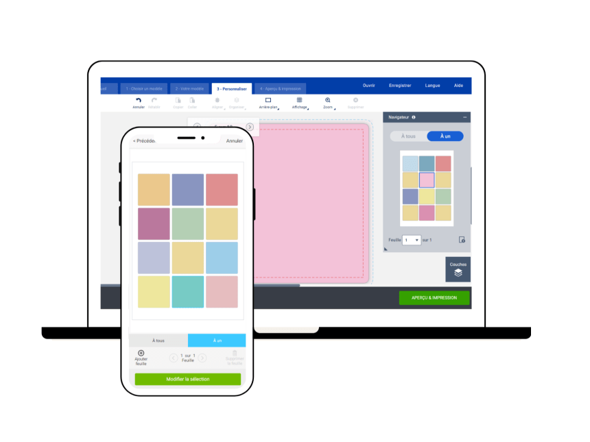Outil Arrière-plan du logiciel Avery Design & Print
