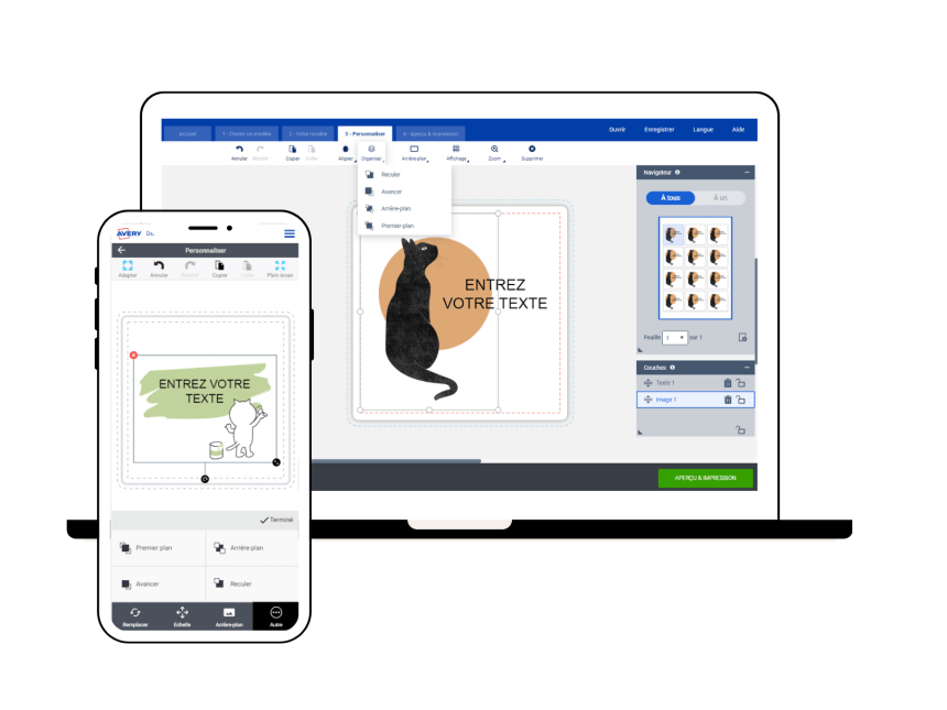 Outil image du logiciel Avery Design & Print