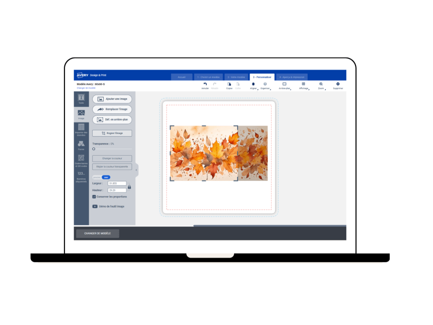 Outil Image du logiciel Avery Design & Print
