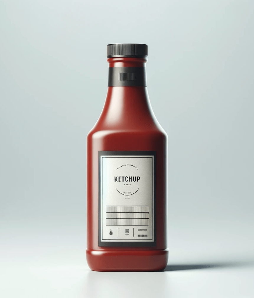étiquettes personnalisées pour bouteille de ketchup