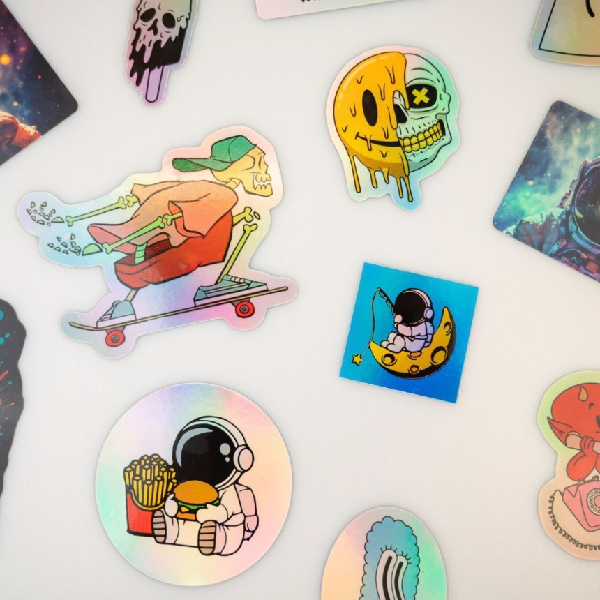 stickers holographiques personnalisés