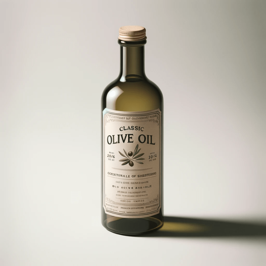 étiquette personnalisée pour bouteille d'huile d'olive
