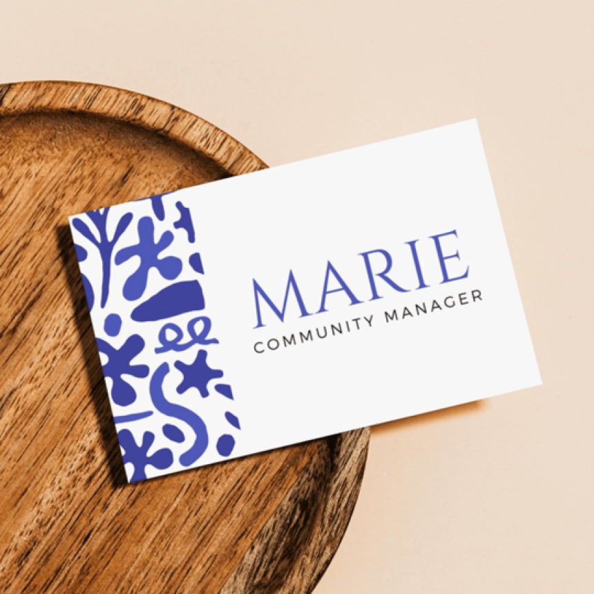 Carte de visite personnalisée