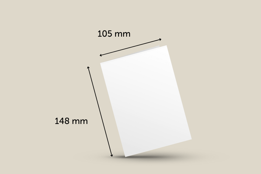Carte vierge pliée format A6