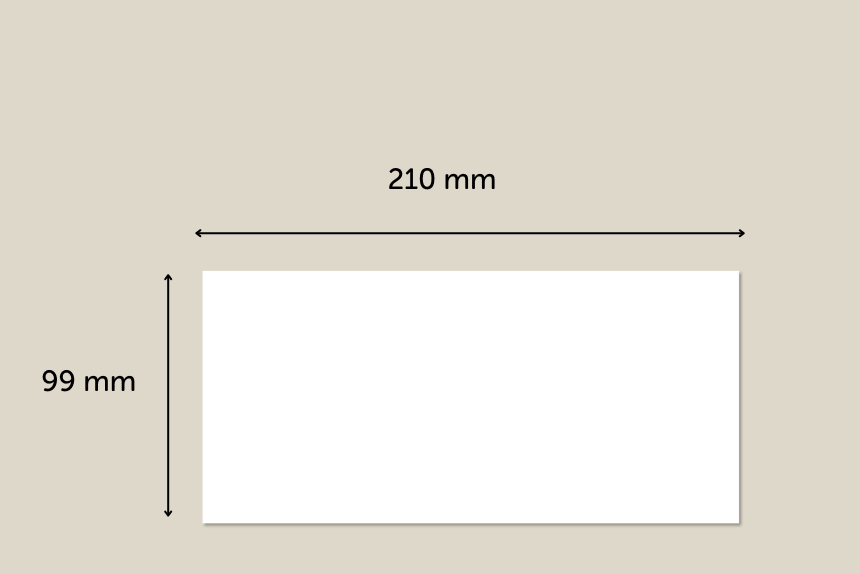 Cartes vierges format DL 210 x 99