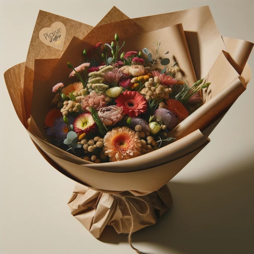 étiquettes plaisir d'offrir fleuriste et cadeaux