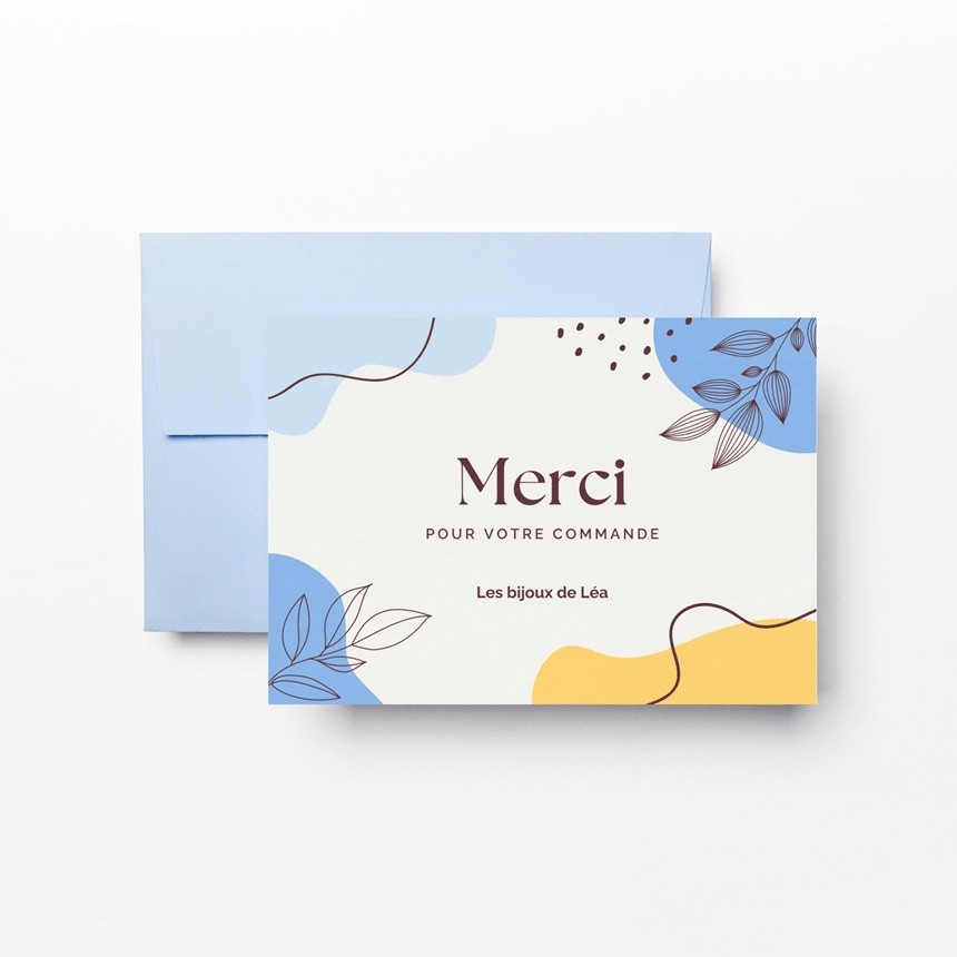 Carte de remerciement personnalisée