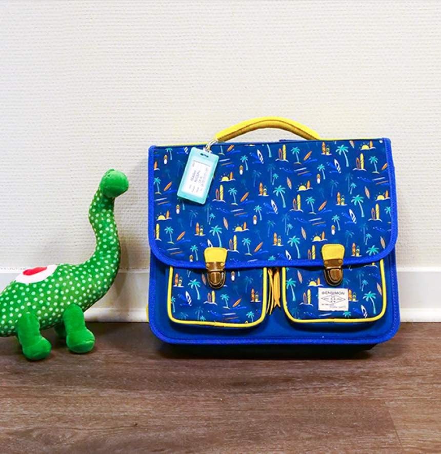 Etiquette cartable pour enfants