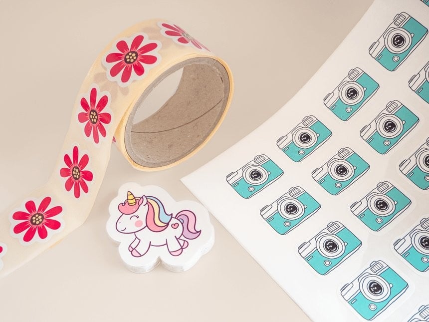 Stickers à la forme sur-mesure