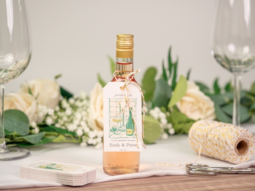 Etiquette cadeau américaine personnalisée