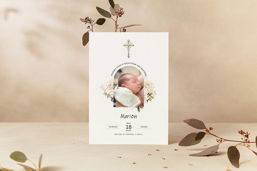 Faire part de bapteme personnalisé