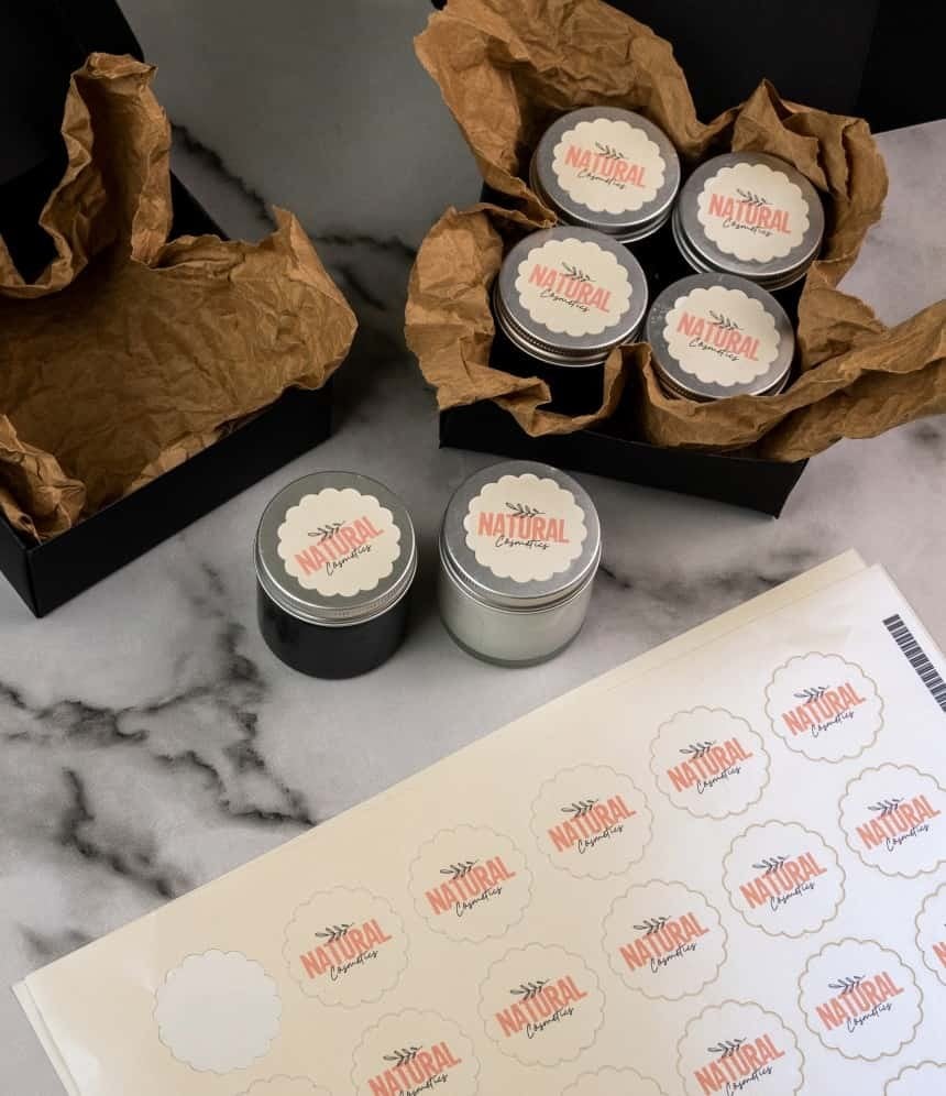 étiquettes nacrées pour bougies