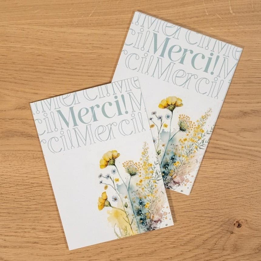cartes de remerciements personnalisées