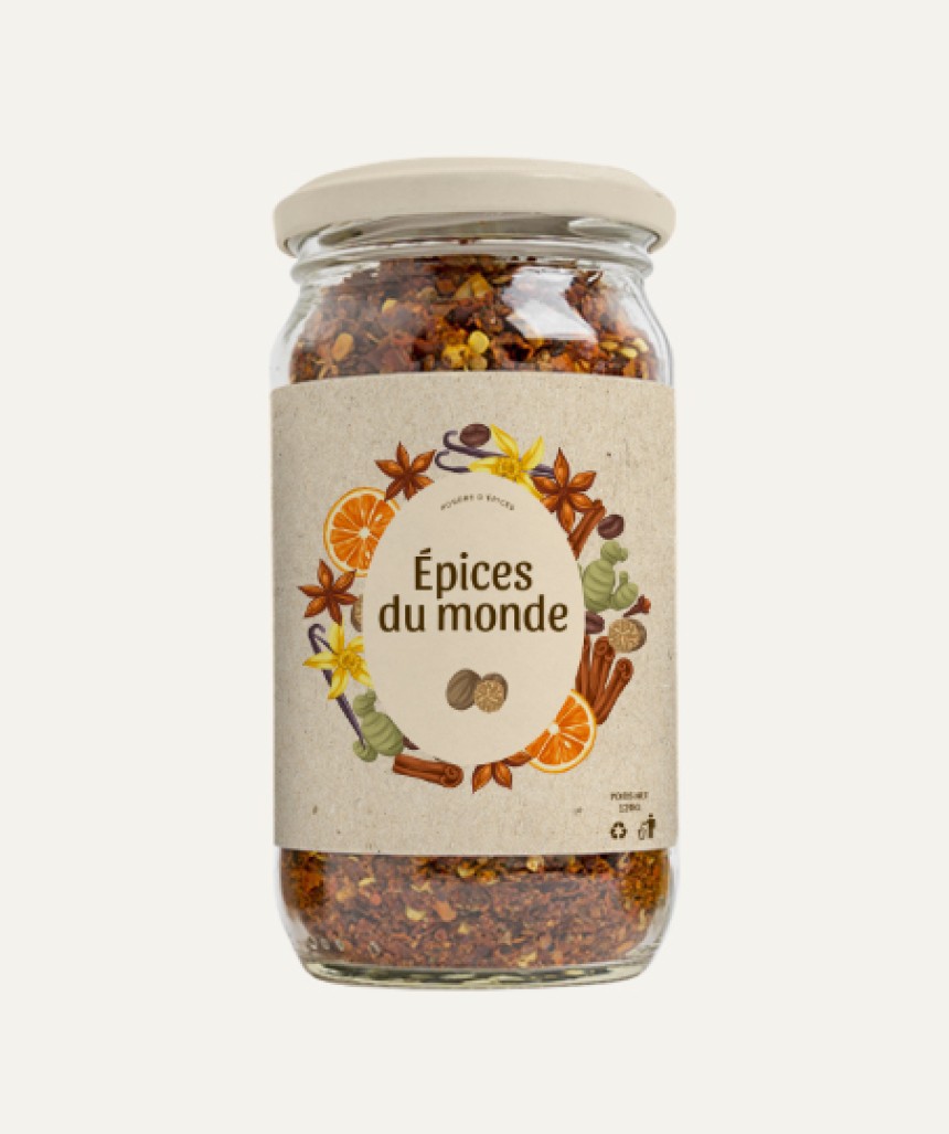 étiquettes personnalisées pots d'épices