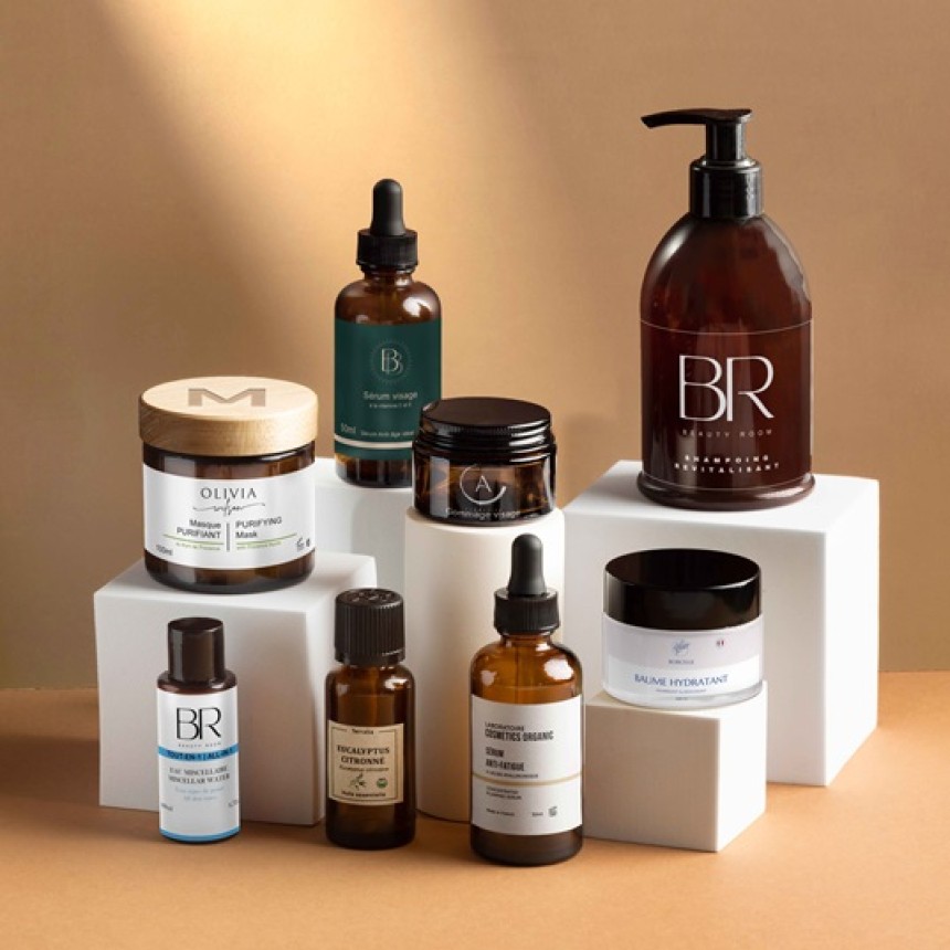 Etiquettes pour produits cosmétiques