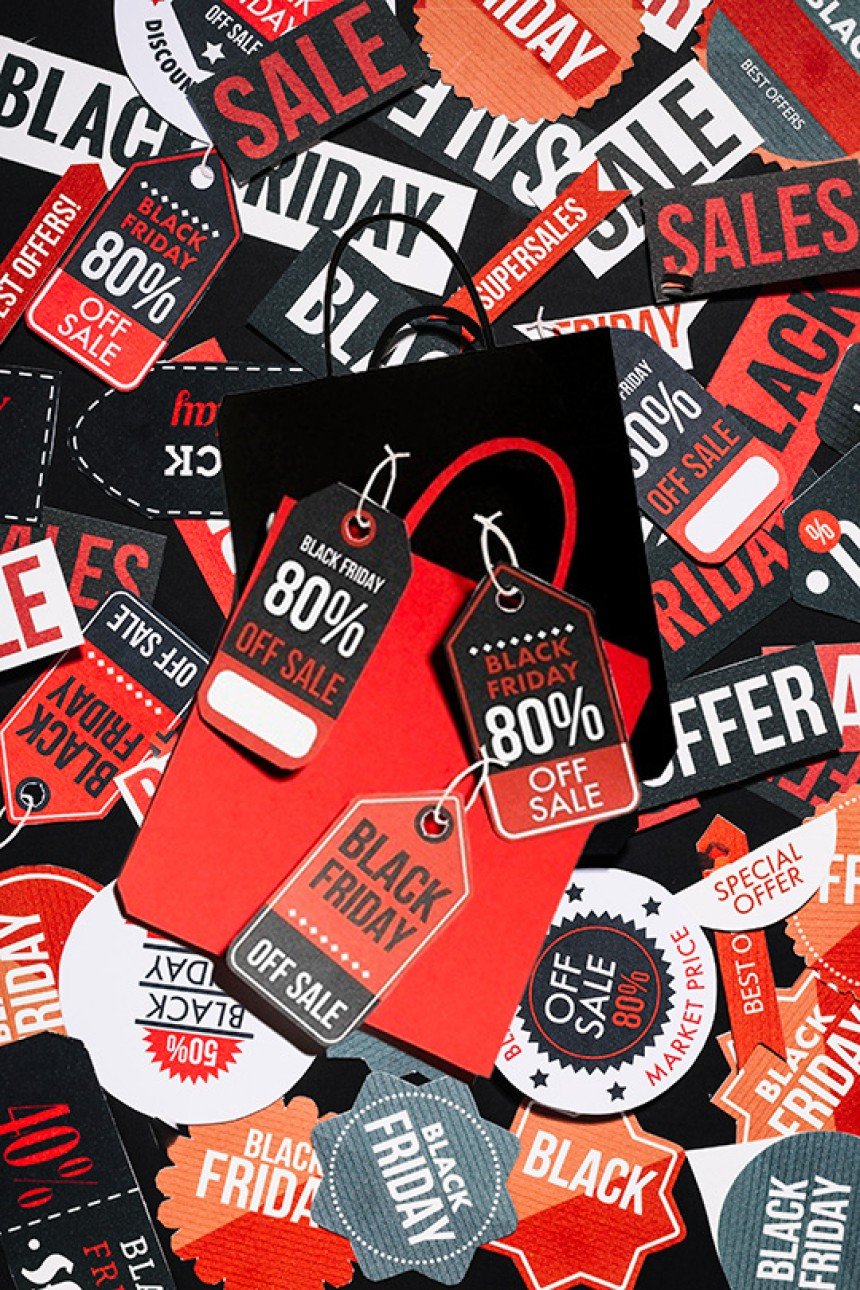 Illustration d'étiquette personnalisé pour les soldes