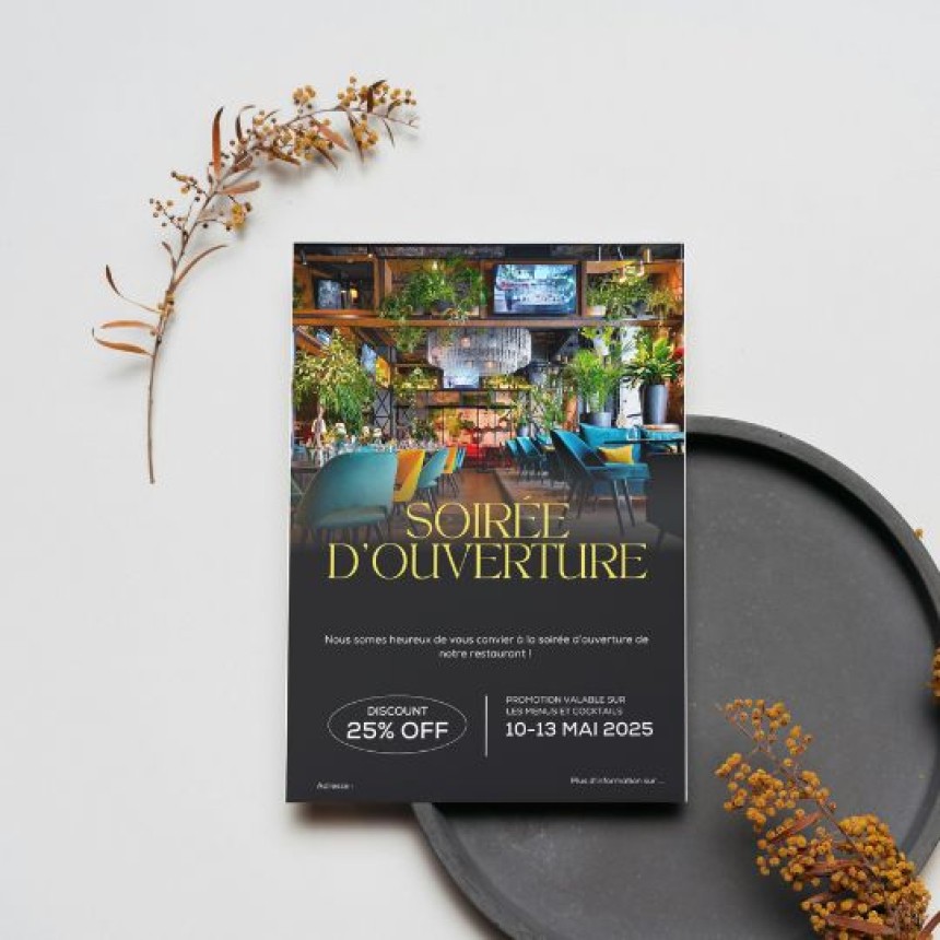 Carte personnalisée pour une soirée d'entreprise