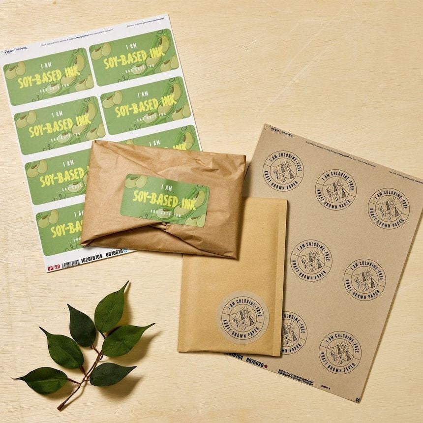 Etiquettes packaging en planches