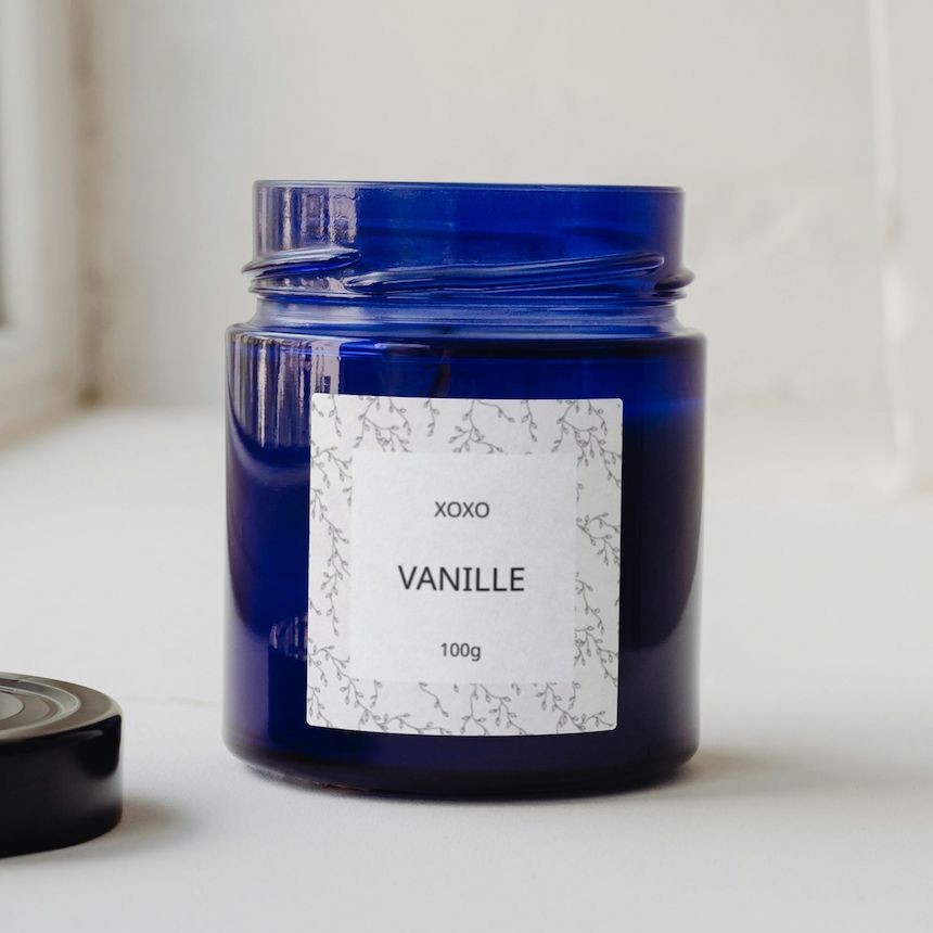 Design élégance pour étiquettes bougies