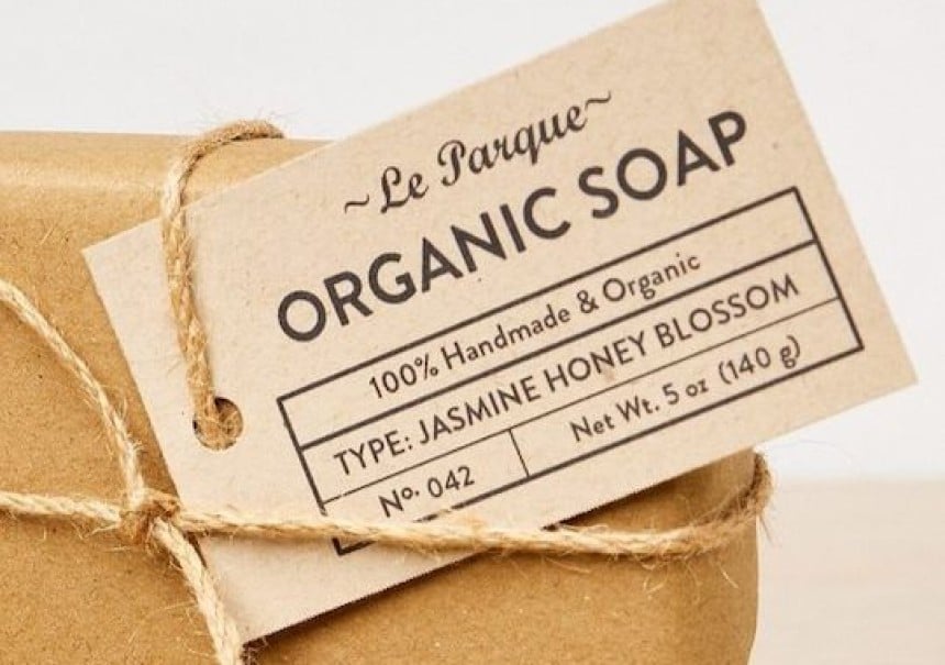 Etiquettes américaines en papier kraft pour savon