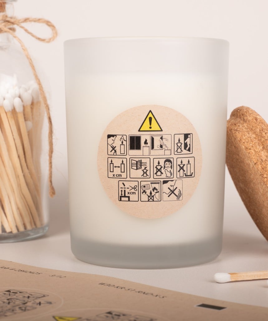 Etiquettes AFNOR pour bougies