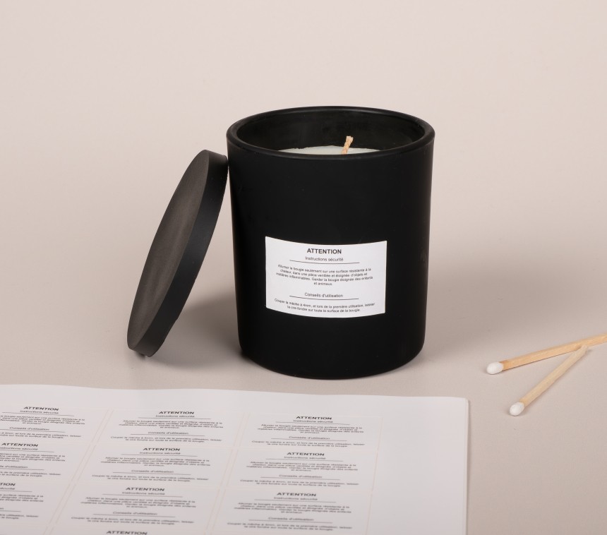 Etiquettes CLP pour bougies en planche