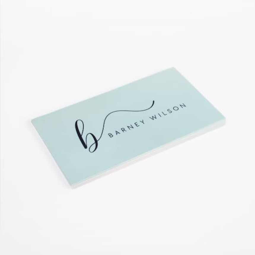 Carte de visite personnalisée bleu clair