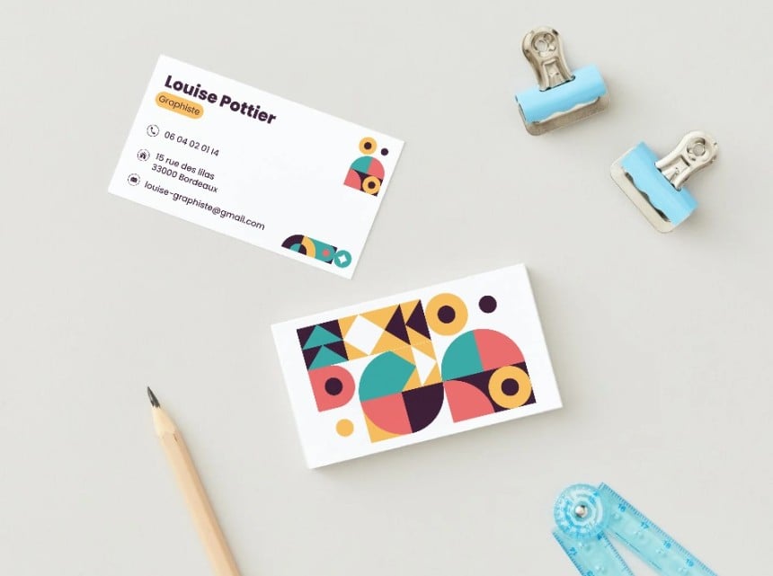 Cartes de visite personnalisées recto verso avec un design original