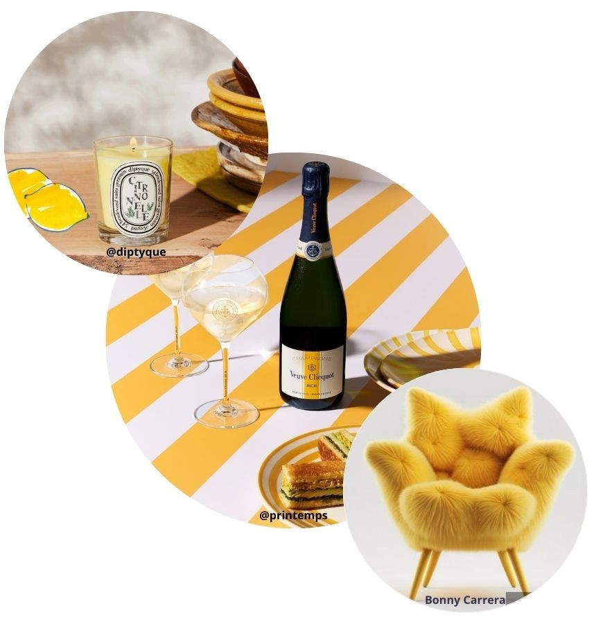 Inspirations en lien avec la tendance couleurs 2025 Ray flower
