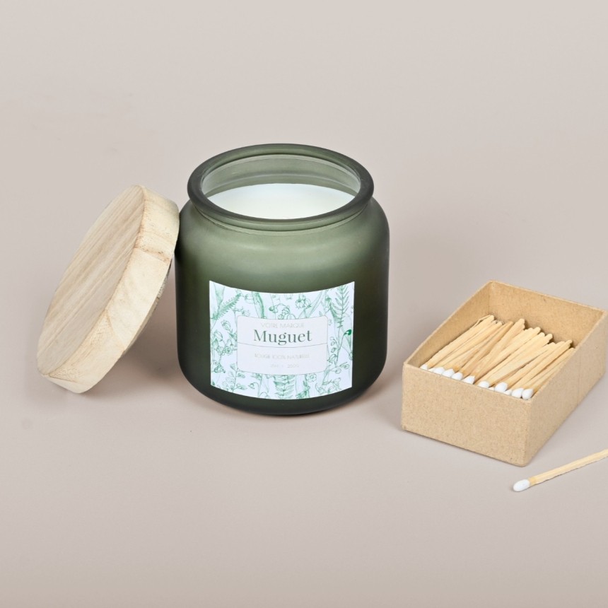 Etiquettes de bougies de printemps Muguet