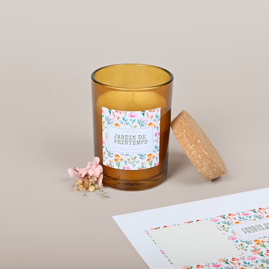 Design de bougie de printemps "Jardin de Printemps"