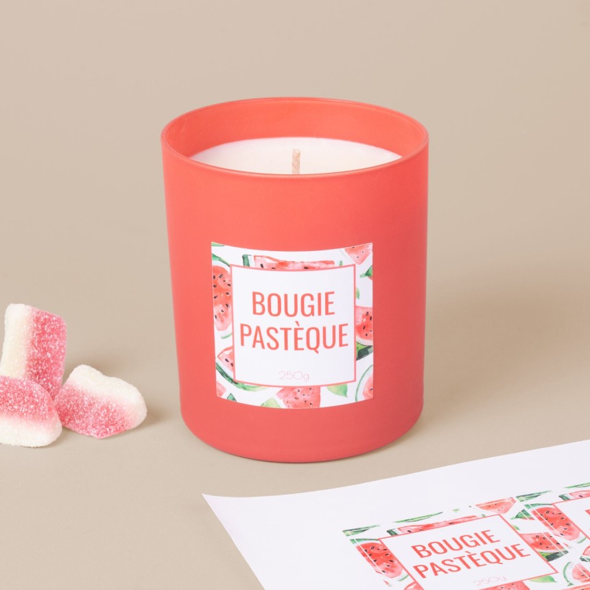 Design de bougie d'été pastèque Design de bougie d'été pastèque