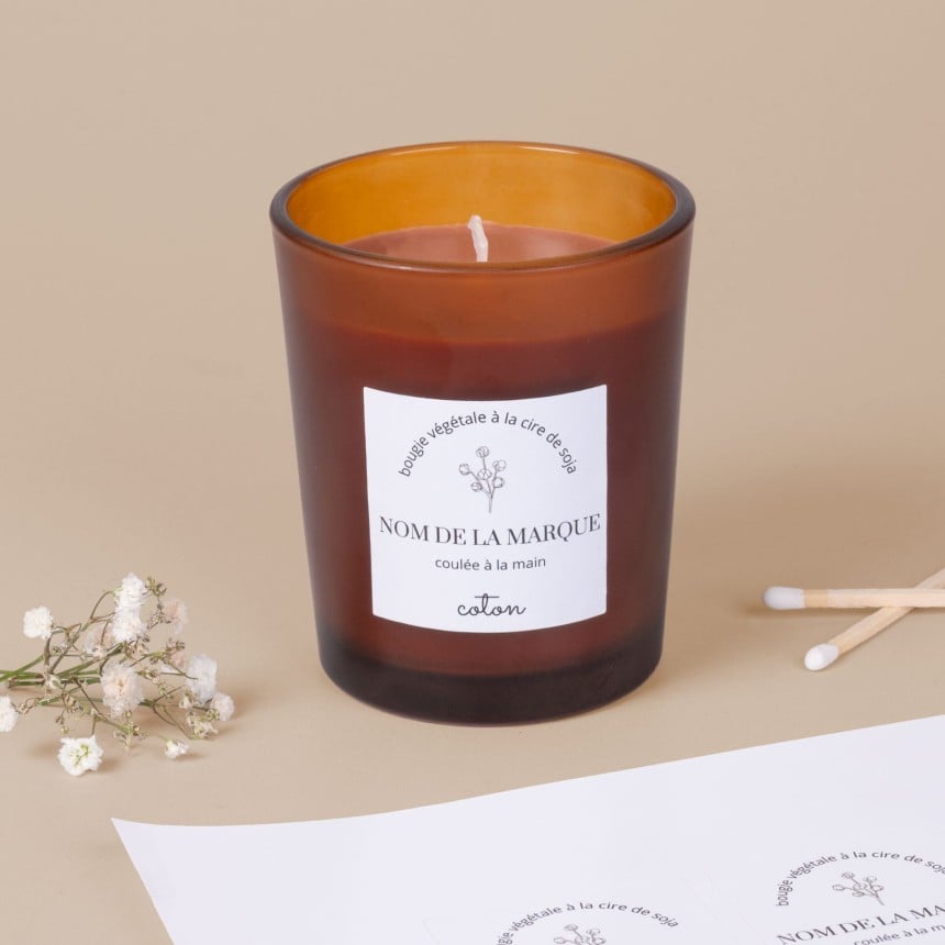 design bougie ete fleur de coton design bougie ete fleur de coton