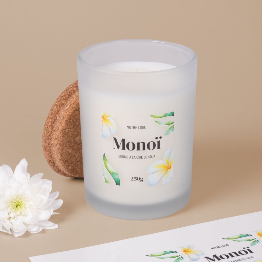 design bougie été Monoï design bougie été Monoï