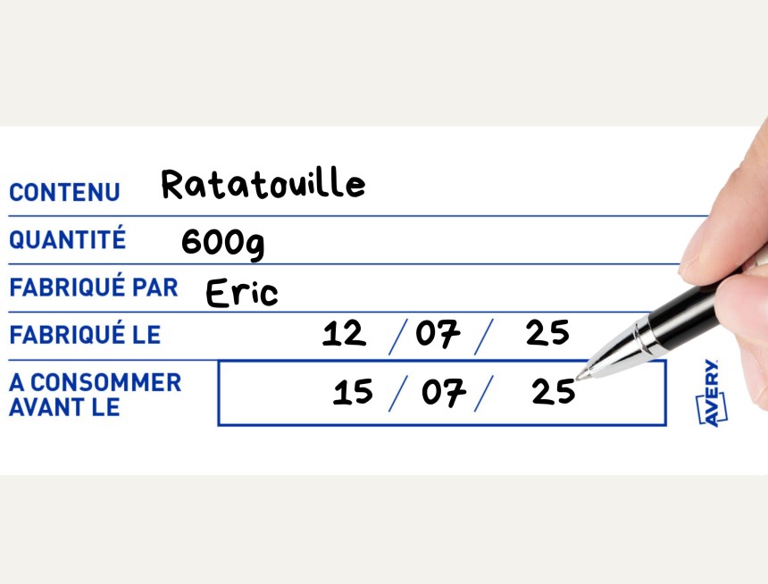 étiquettes HACCP