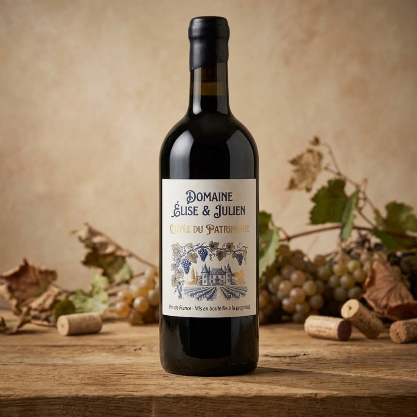 etiquettes pour bouteille de vin